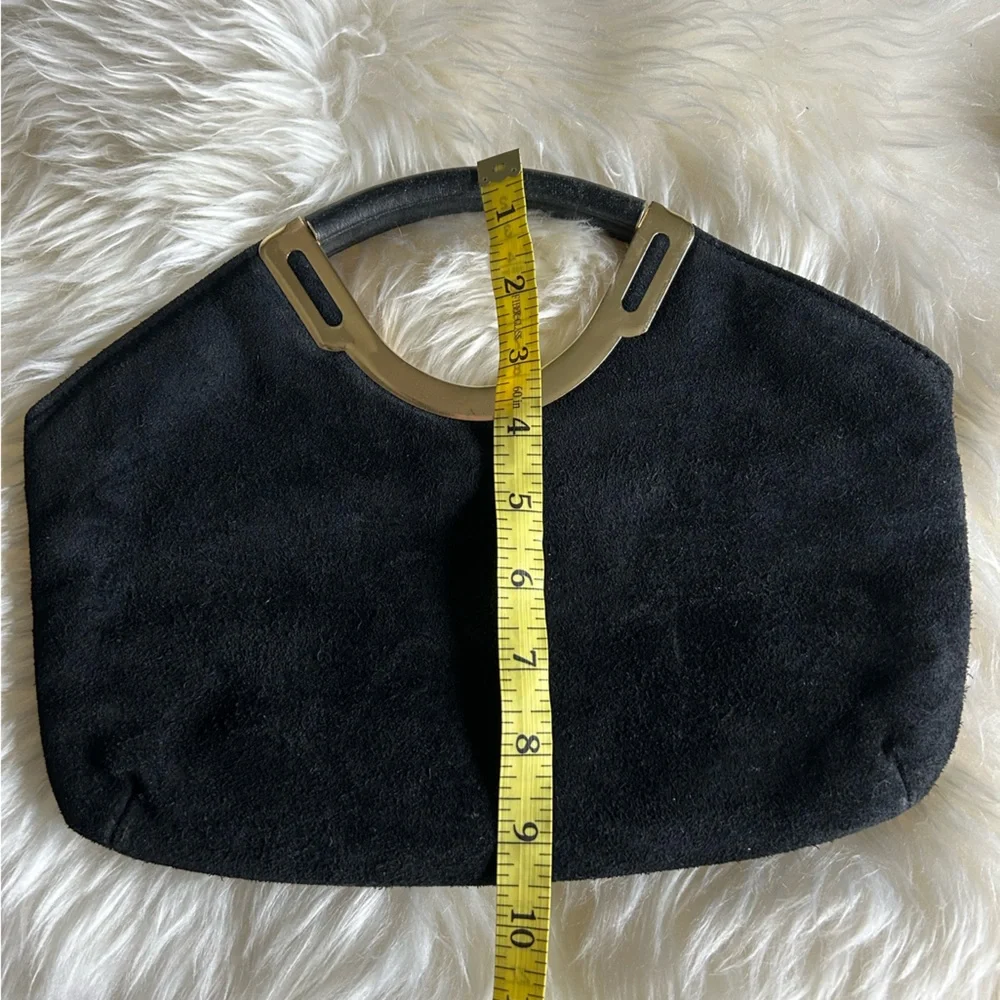 Vintage suede art deco clutch - Picture 3 of 5